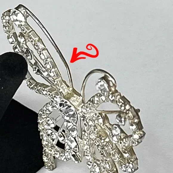 Rhinestone Butterfly Decorative Pin‎ Brooch - Picture 6 of 8